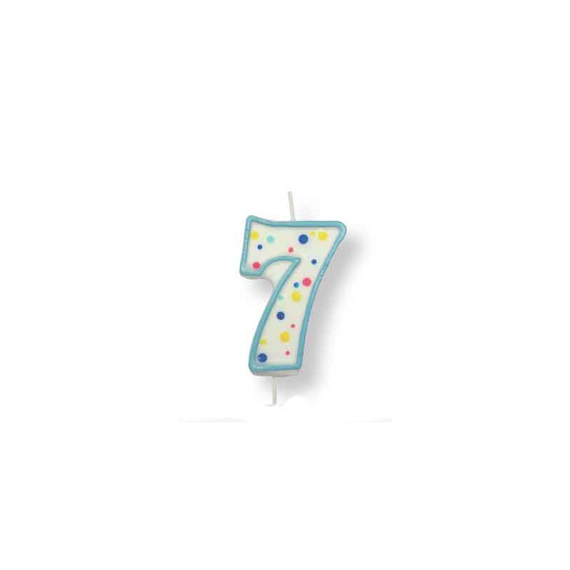 2001441 Large Blue Number 7 Candle (2.5 Inch)